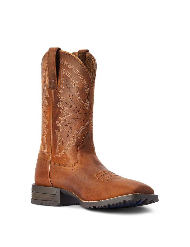 Bottes Western Ariat Hybride Ranchwork Marron | 580426LPC