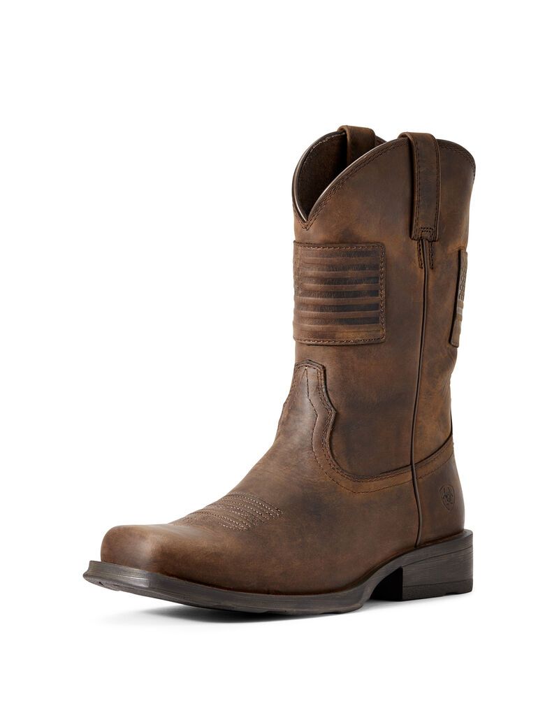 Bottes Western Ariat Rambler Patriot Marron | 063172SZR