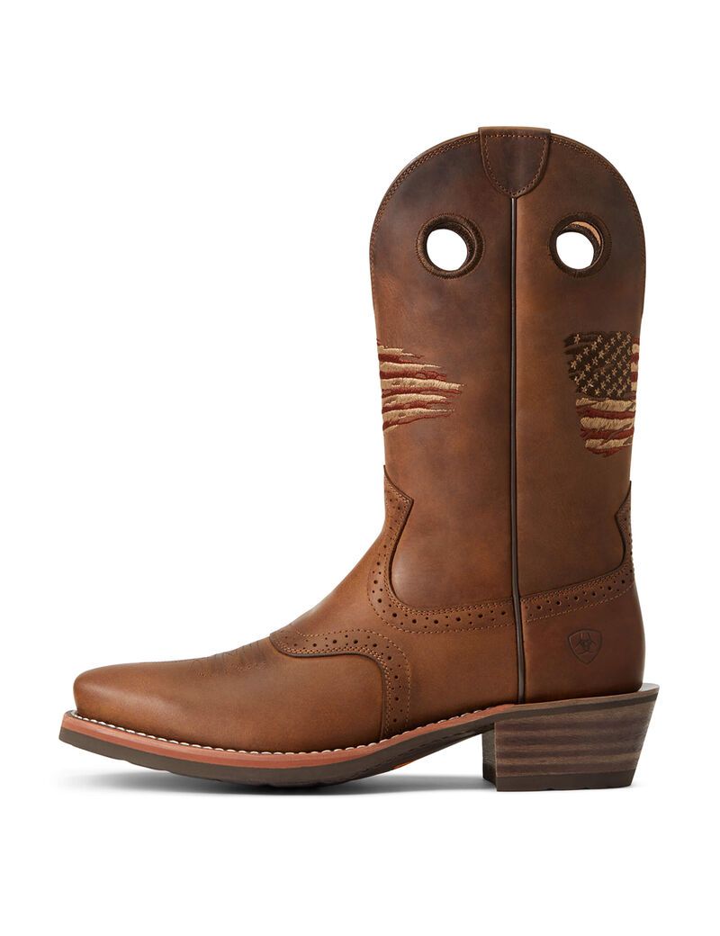 Bottes Western Ariat Roughstock Patriot Marron | 734081UPV