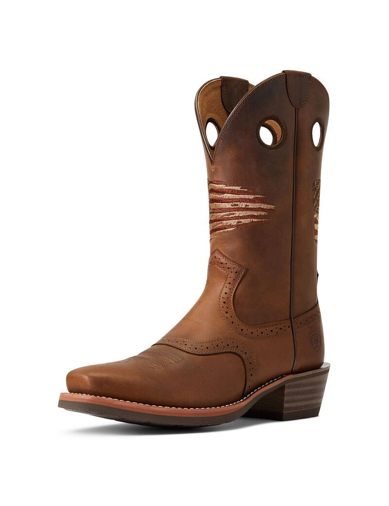 Bottes Western Ariat Roughstock Patriot Marron | 734081UPV