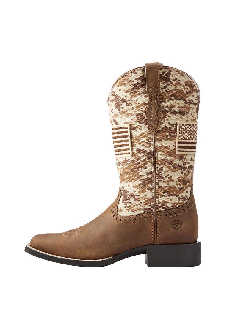 Bottes Western Ariat Round Up Patriot Marron | 590327ZTO