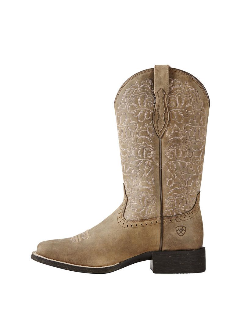 Bottes Western Ariat Round Up Remuda Marron | 763984XKM