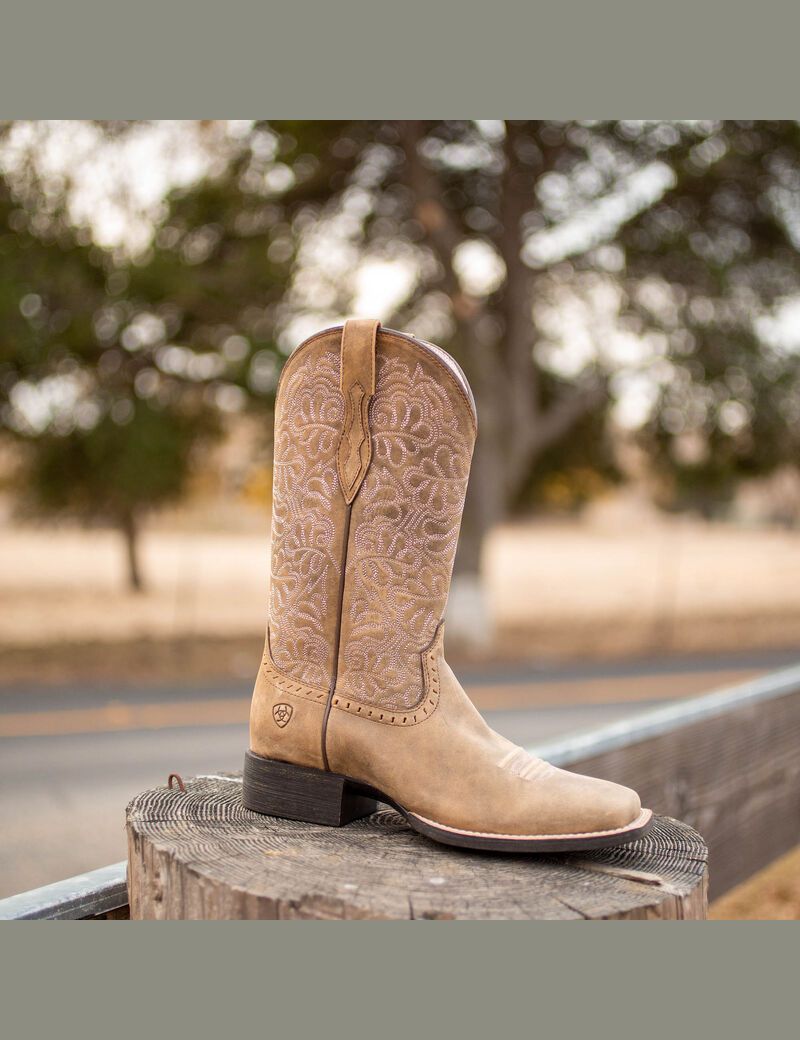 Bottes Western Ariat Round Up Remuda Marron | 763984XKM