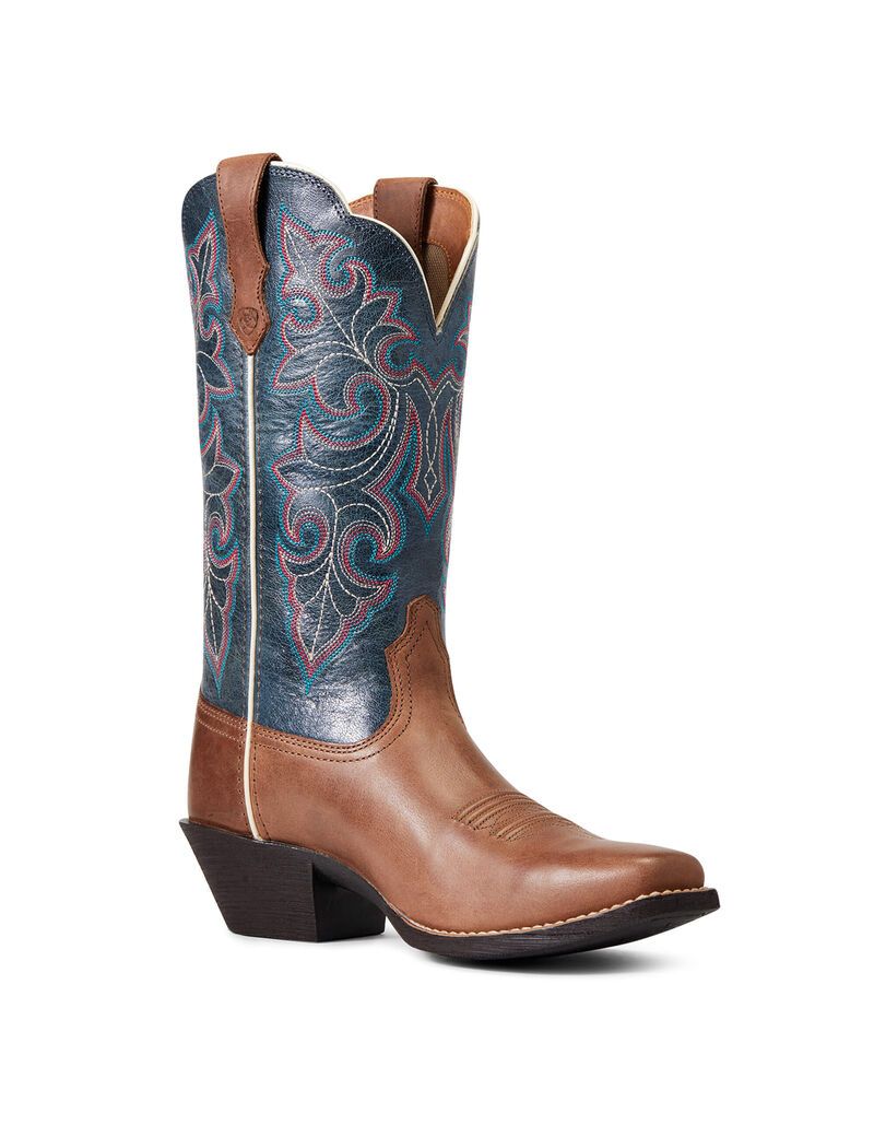 Bottes Western Ariat Round Up Square Embout Marron | 209845IJC