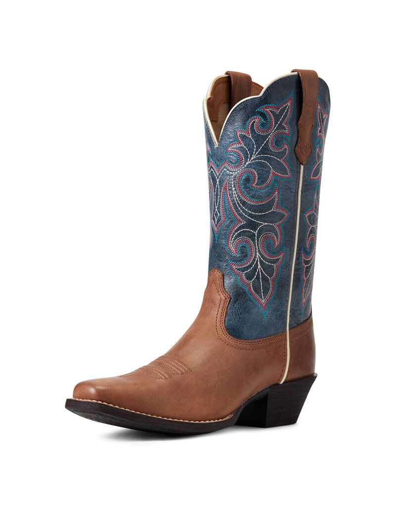 Bottes Western Ariat Round Up Square Embout Marron | 209845IJC