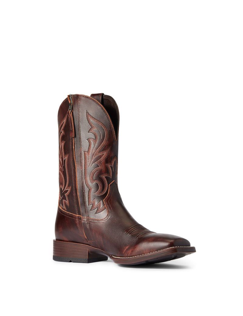 Bottes Western Ariat Slim Zip Ultra Rouge Marron | 961804WLQ