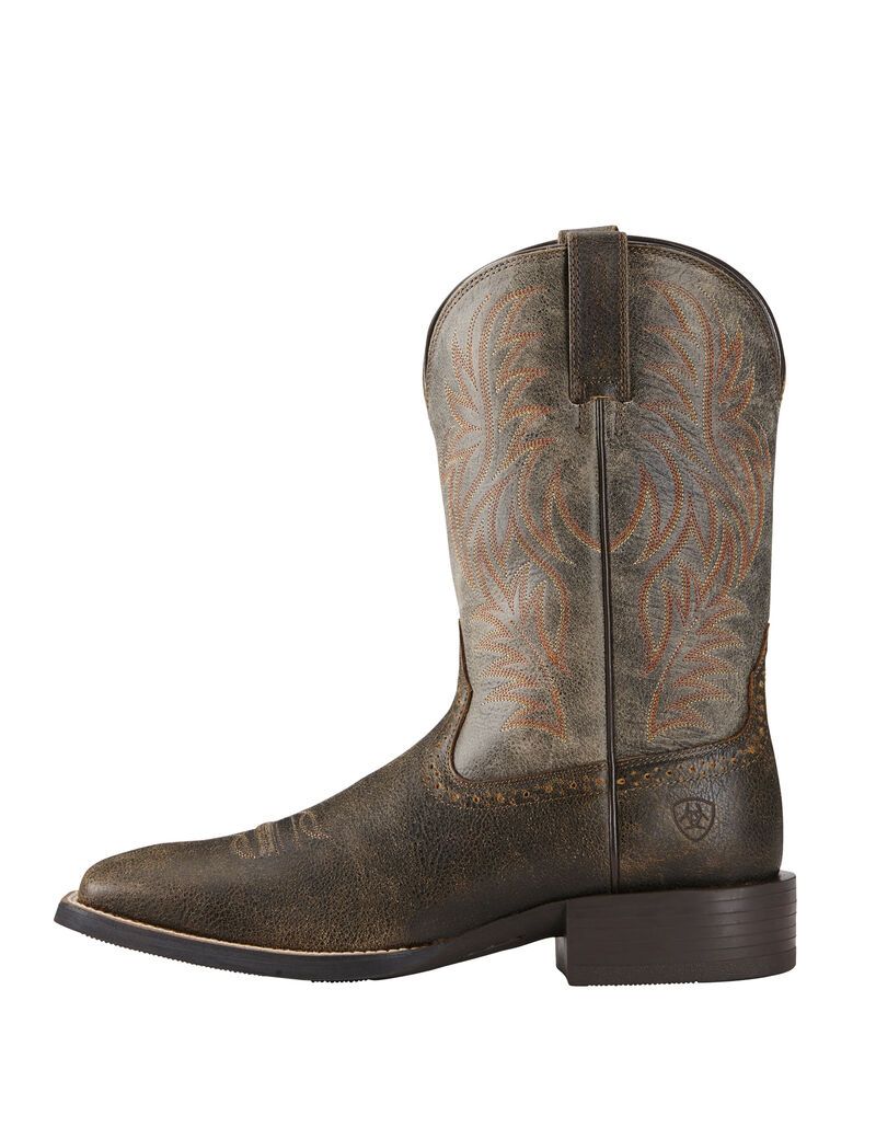 Bottes Western Ariat Sport Larges Square Embout Marron | 065219IXB