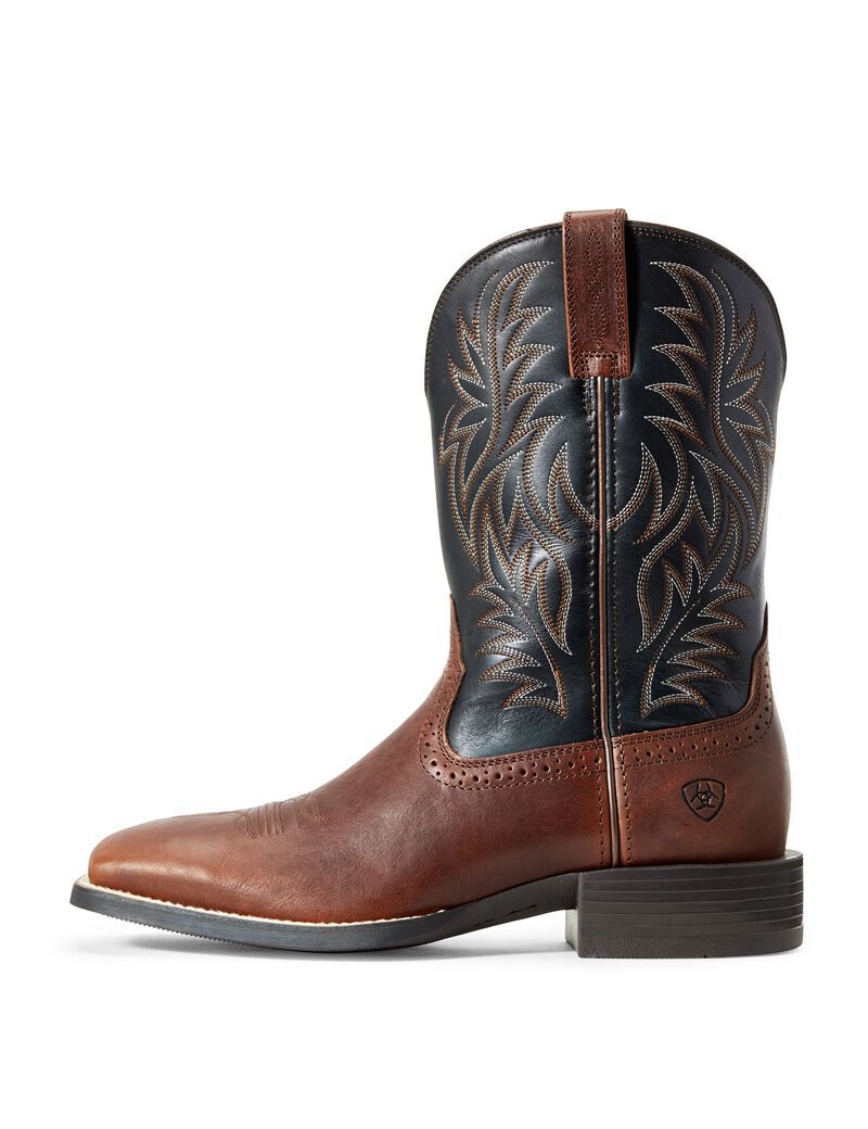 Bottes Western Ariat Sport Larges Square Embout Marron | 235180YID