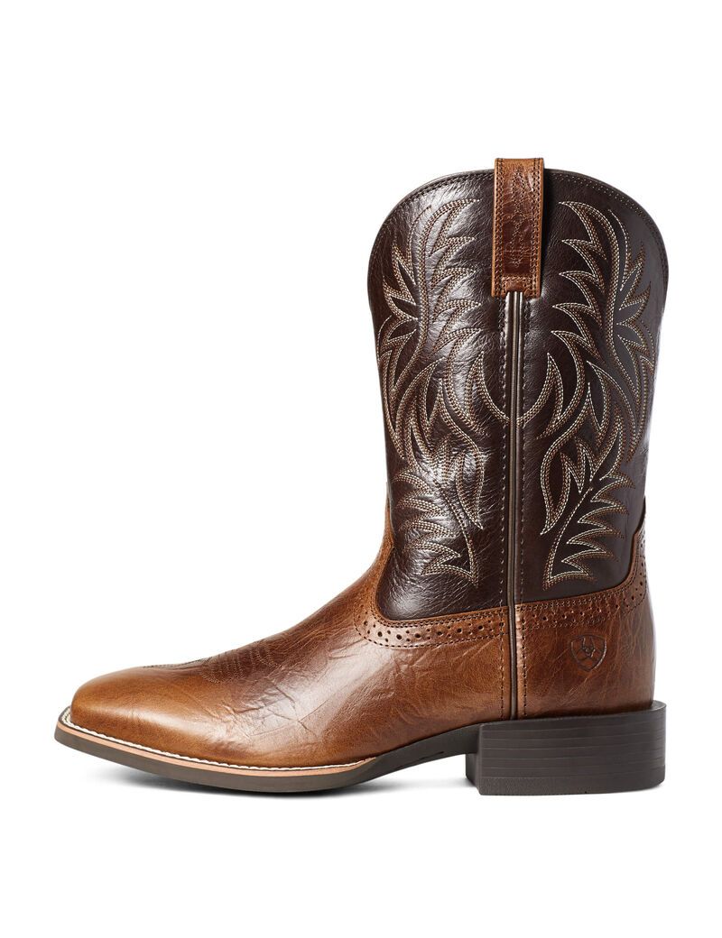 Bottes Western Ariat Sport Larges Square Embout Marron | 653928SYH