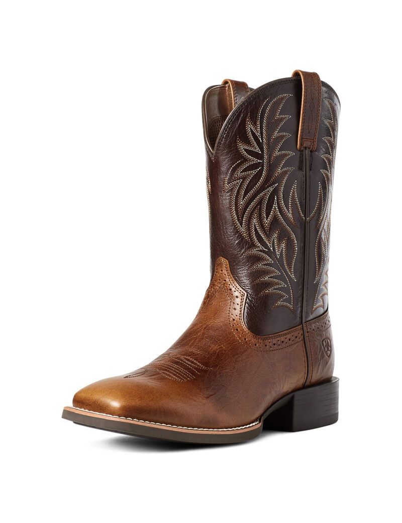 Bottes Western Ariat Sport Larges Square Embout Marron | 653928SYH