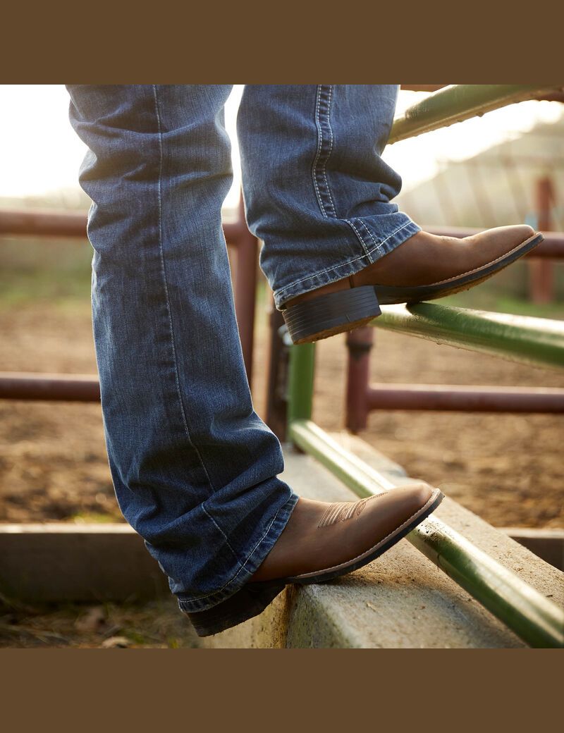 Bottes Western Ariat Sport Larges Square Embout Marron | 810794LHB