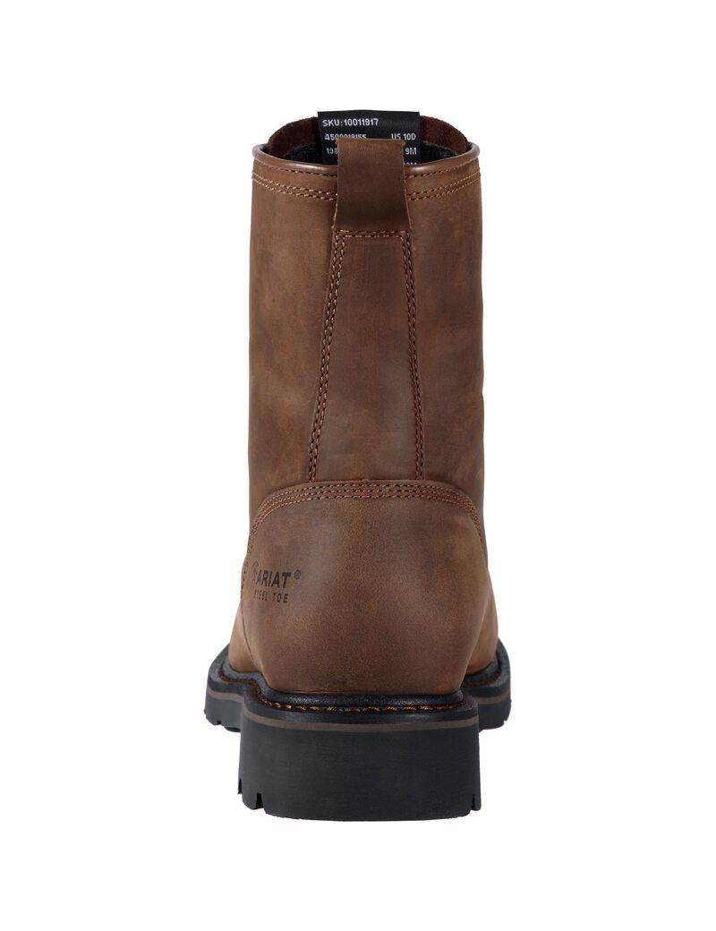 Bottes de Travail Ariat Cascade 8' Larges Square Embout Marron | 253106GLH