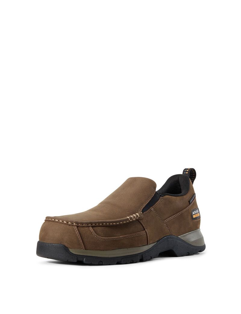 Bottes de Travail Ariat Edge LTE Slip-On SD Composite Embout Marron Foncé | 054123IBC