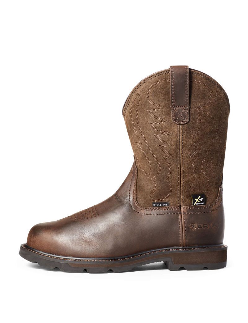 Bottes de Travail Ariat Groundbreaker MetGuard Steel Embout Marron | 952074ZOE