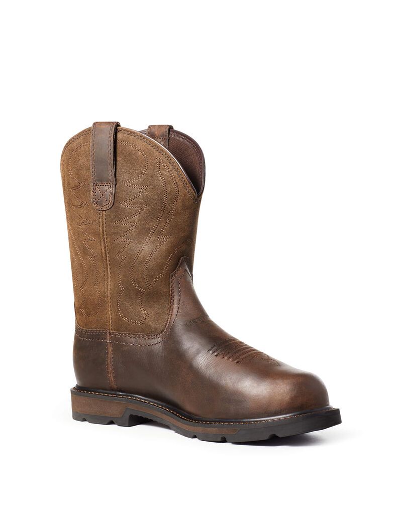 Bottes de Travail Ariat Groundbreaker MetGuard Steel Embout Marron | 952074ZOE