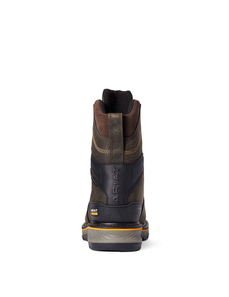 Bottes de Travail Ariat Stump Jumper 8' CSA Glacier Grip Imperméables 600g Composite Embout Cafe | 279386GLM