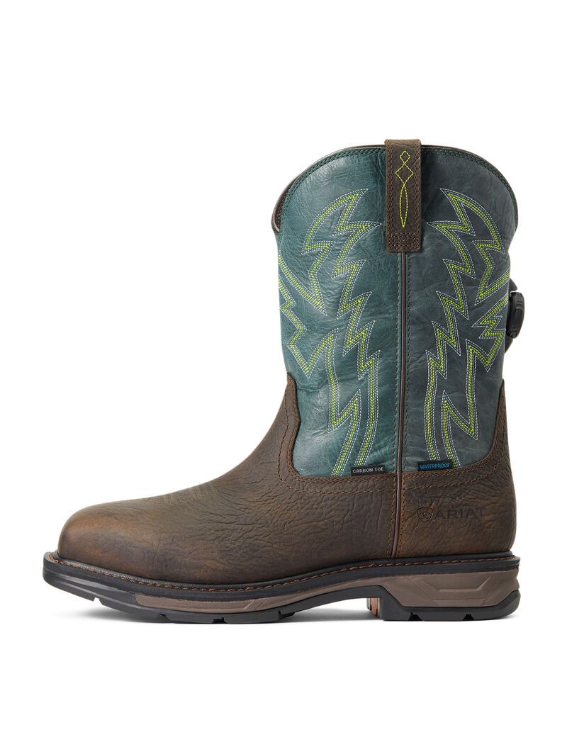 Bottes de Travail Ariat WorkHog XT BOA Imperméables Carbon Embout Marron | 346720YLK