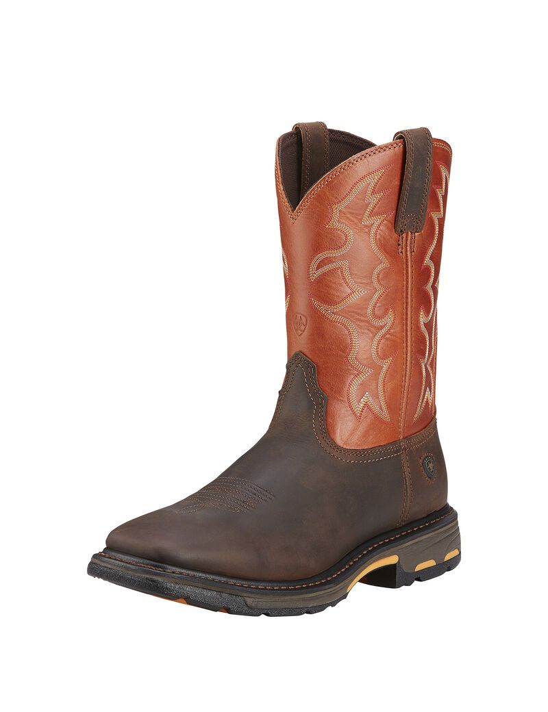 Bottes de Travail Ariat Workhog Larges Square Embout Multicolore | 065194LTG