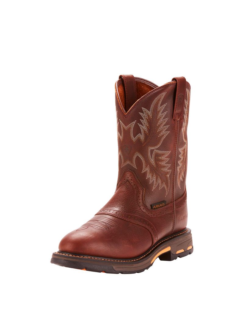 Bottes de Travail Ariat Workhog Pull-on Cuivre Foncé | 862413OCB