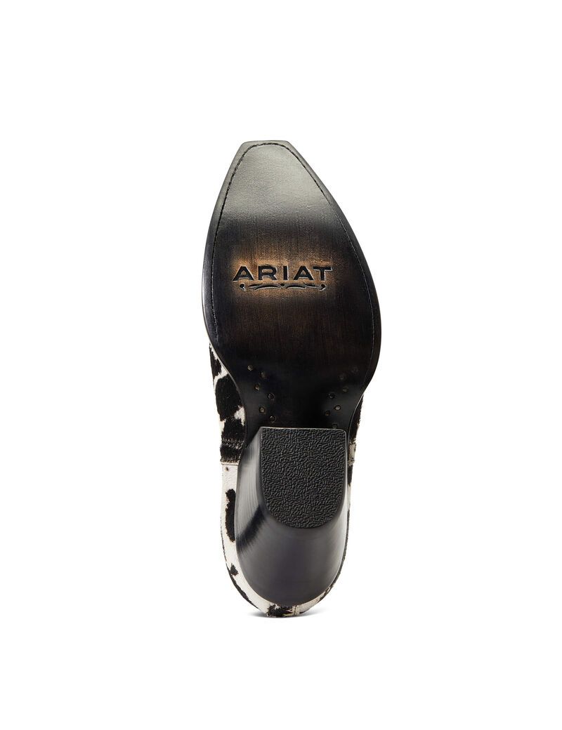 Bottines Ariat Dixon Haircalf Western Noir Blanche | 072691BAS