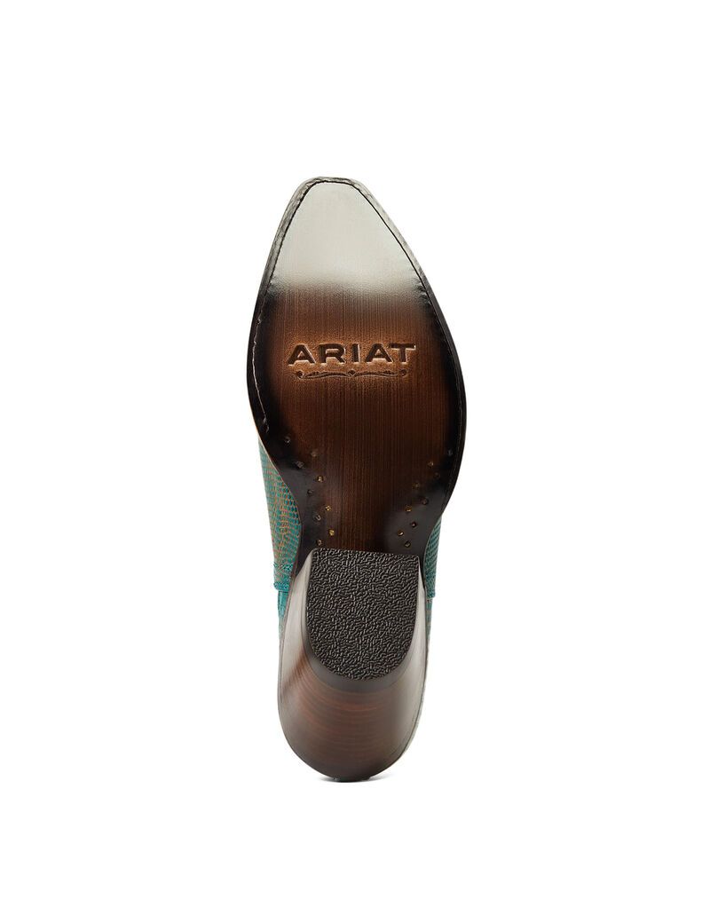 Bottines Ariat Dixon Lizard Western Turquoise Metal | 052689NRU