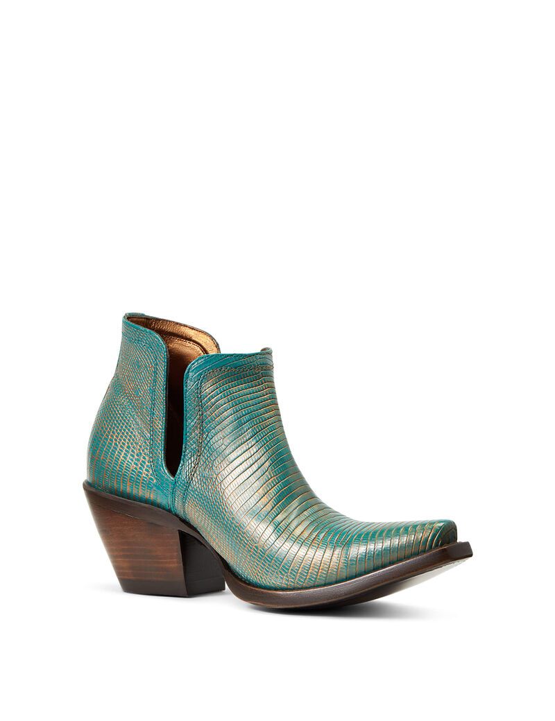 Bottines Ariat Dixon Lizard Western Turquoise Metal | 052689NRU