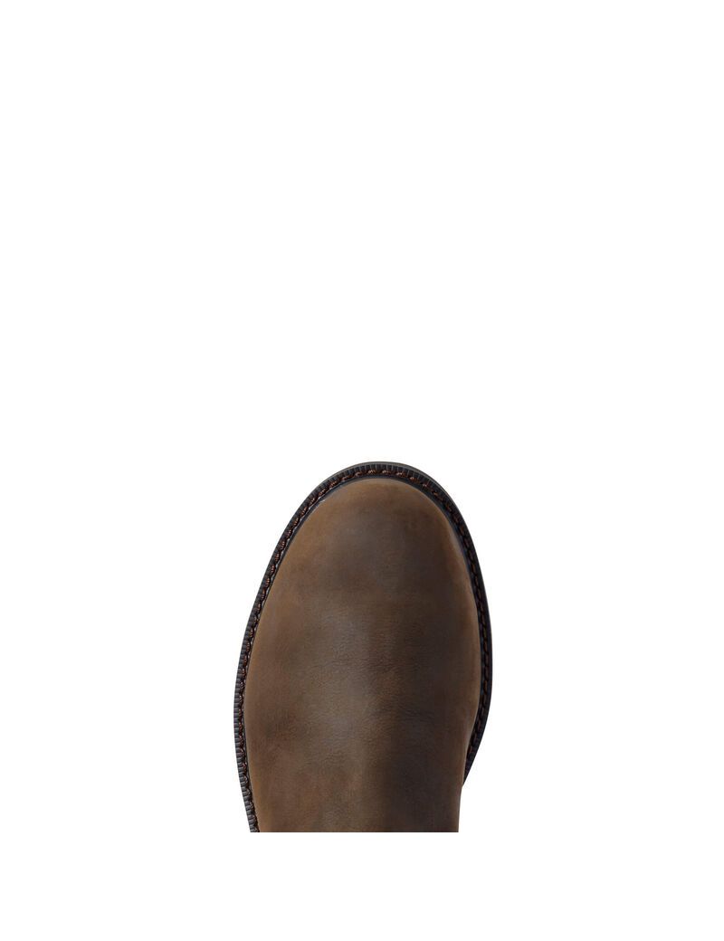 Bottines Chelsea Ariat Groundbreaker CSA Imperméables Steel Embout Travail Marron Foncé | 985417GQA