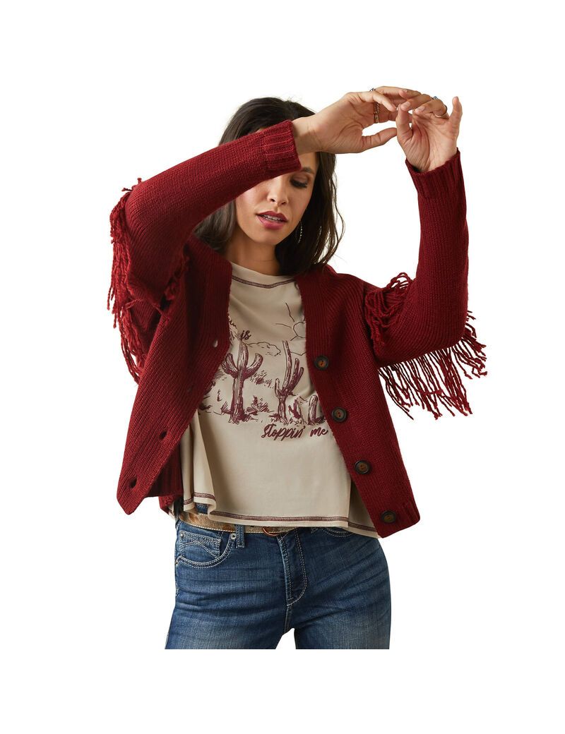 Cardigan Ariat Red Rock Rouge | 618307FXG