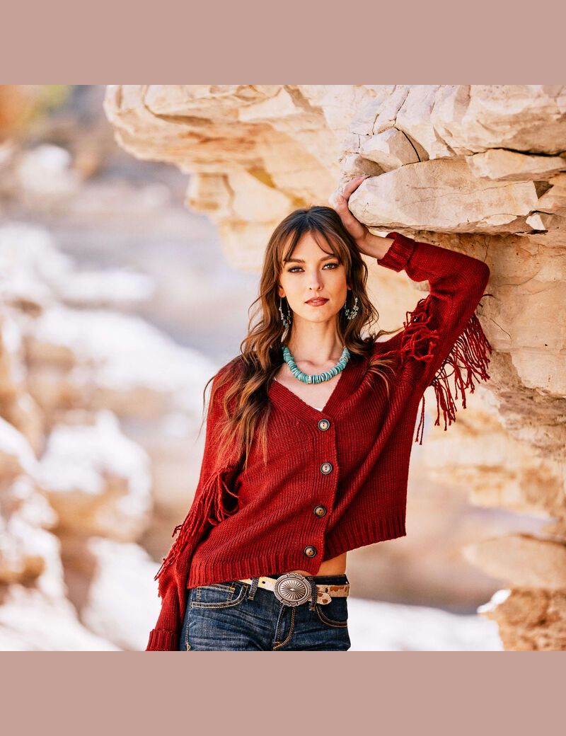 Cardigan Ariat Red Rock Rouge | 618307FXG