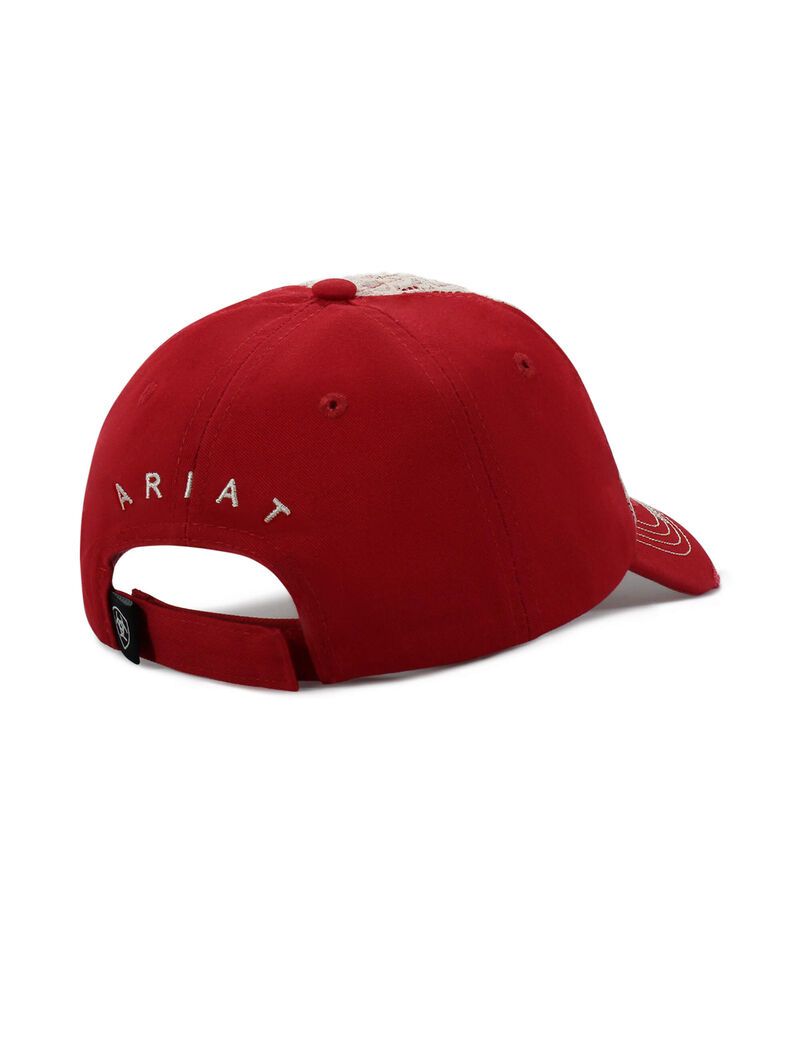 Casquettes Ariat Center Shield Logo Rouge | 058962YHP