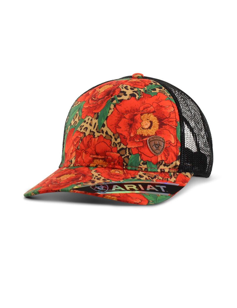 Casquettes Ariat Cheetah floral print Rouge | 290385JWN