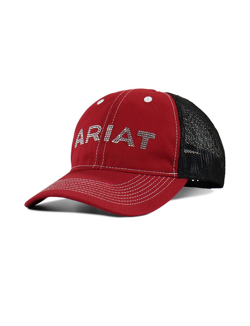 Casquettes Ariat Rhinestone logo Rouge | 263198XSK