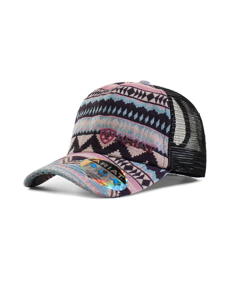 Casquettes Ariat Zigzag stripe print Rose | 856470WPH