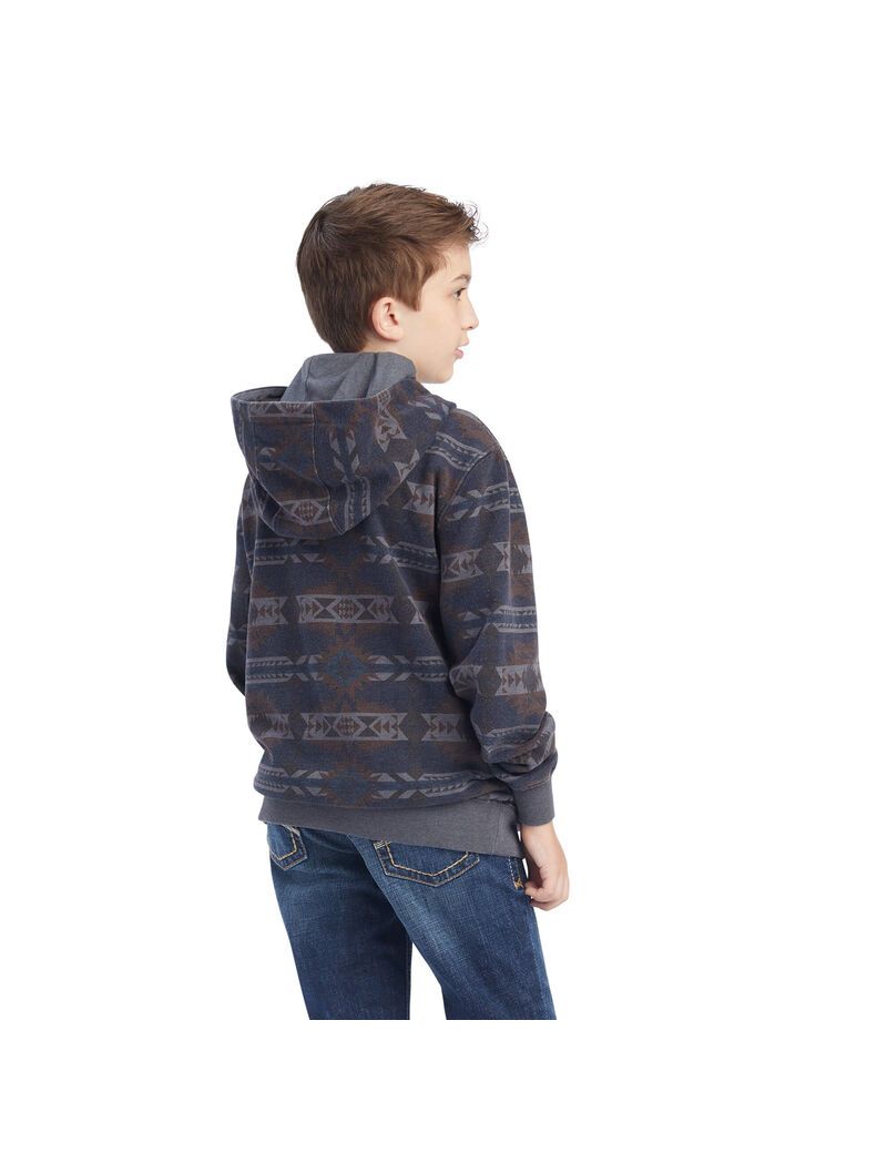 Chandails Ariat Printed Overdyed Washed Bleu | 421698KZX