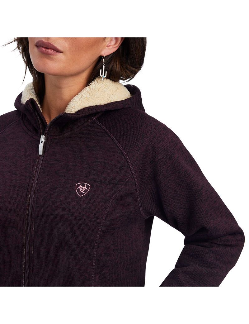 Chandails Ariat REAL McCall Full Zip Bordeaux | 187243JVO