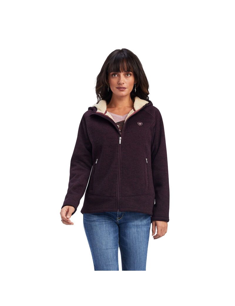 Chandails Ariat REAL McCall Full Zip Bordeaux | 187243JVO