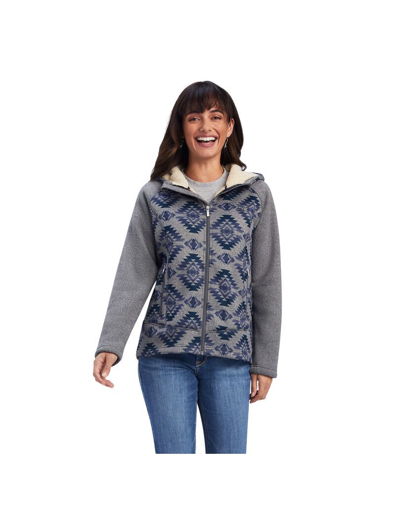 Chandails Ariat REAL McCall Full Zip Grise | 657319YRC