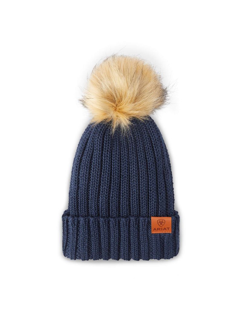 Chapeaux Ariat Cotswold Beanie Bleu Marine | 963257DPI