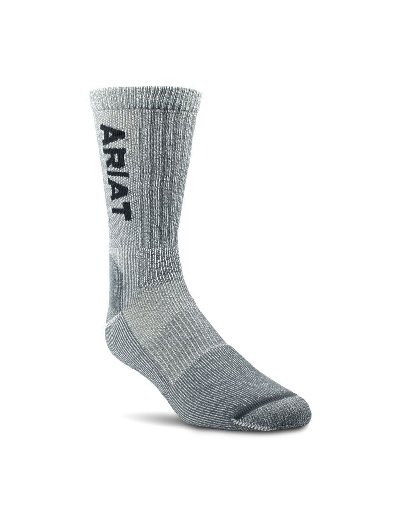 Chaussettes Ariat Legere Merino Laine Blend Steel Embout Travail Noir | 201648DAL