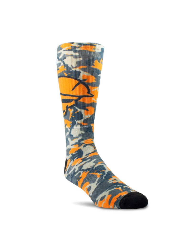 Chaussettes Ariat Roughneck Graphique Crew Travail 2PCS Orange | 724916ZAT