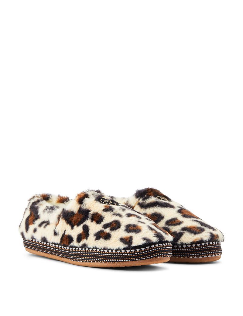 Chaussons Ariat Snuggle Blanche Leopard | 561273KFR