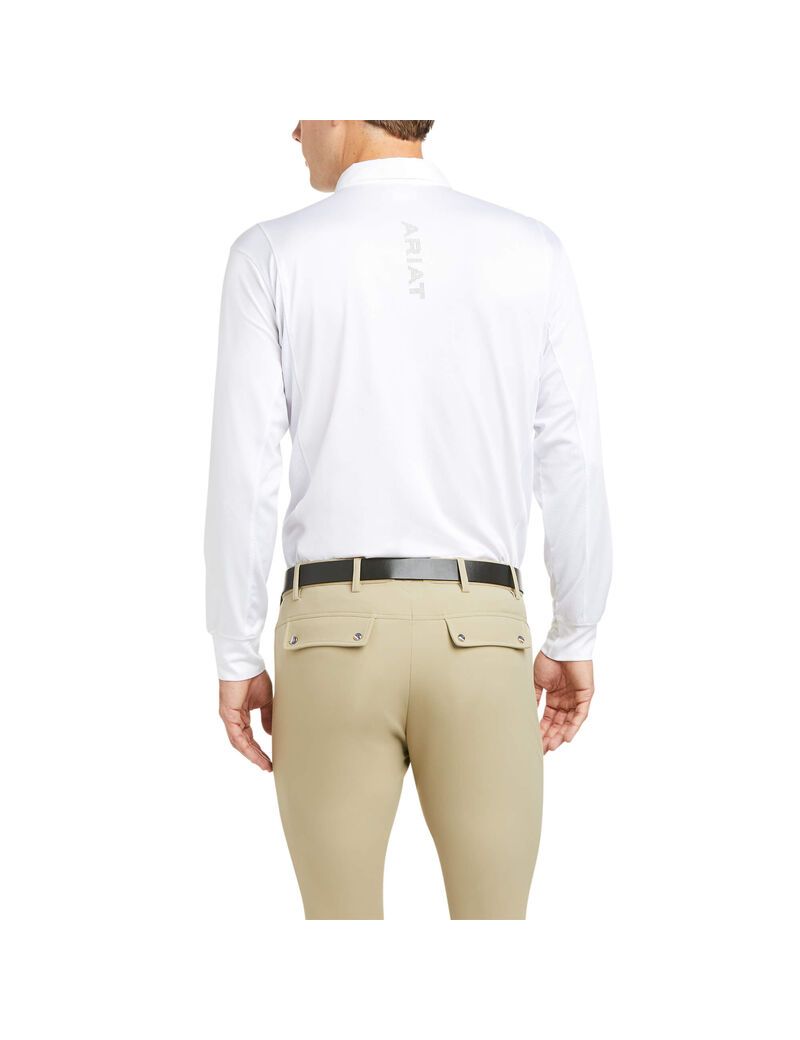 Chemises Ariat TEK Long Sleeve Show Blanche | 897215BCT