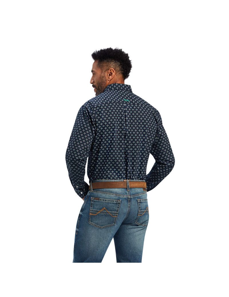 Chemises De Costume Ariat Beckham Classiche Fit Bleu Foncé | 403916VPE