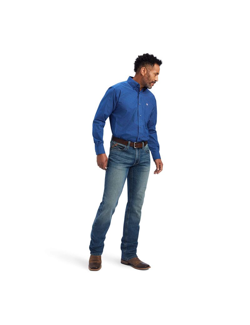 Chemises De Costume Ariat Benedict Classiche Fit Bleu | 164279TQS