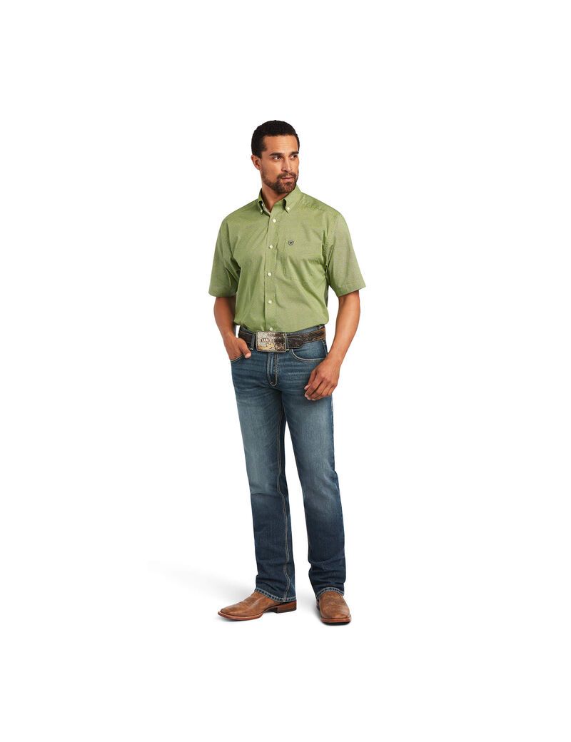 Chemises De Costume Ariat Branson Stretch Classiche Fit Vert | 307891IJX