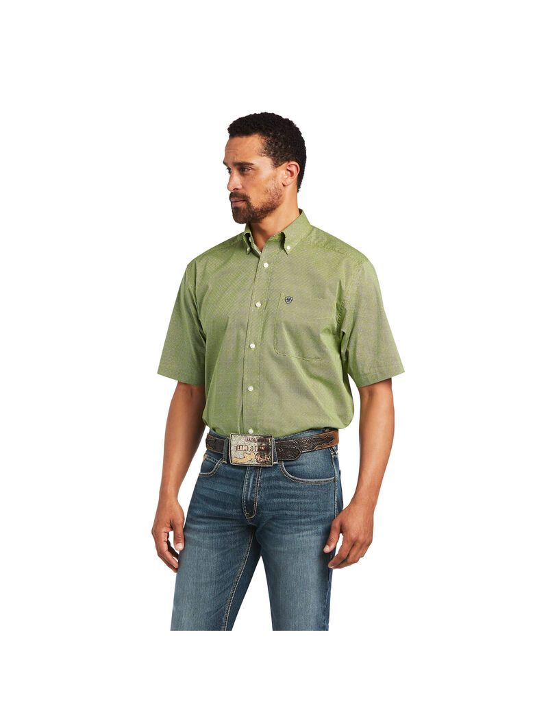 Chemises De Costume Ariat Branson Stretch Classiche Fit Vert | 307891IJX