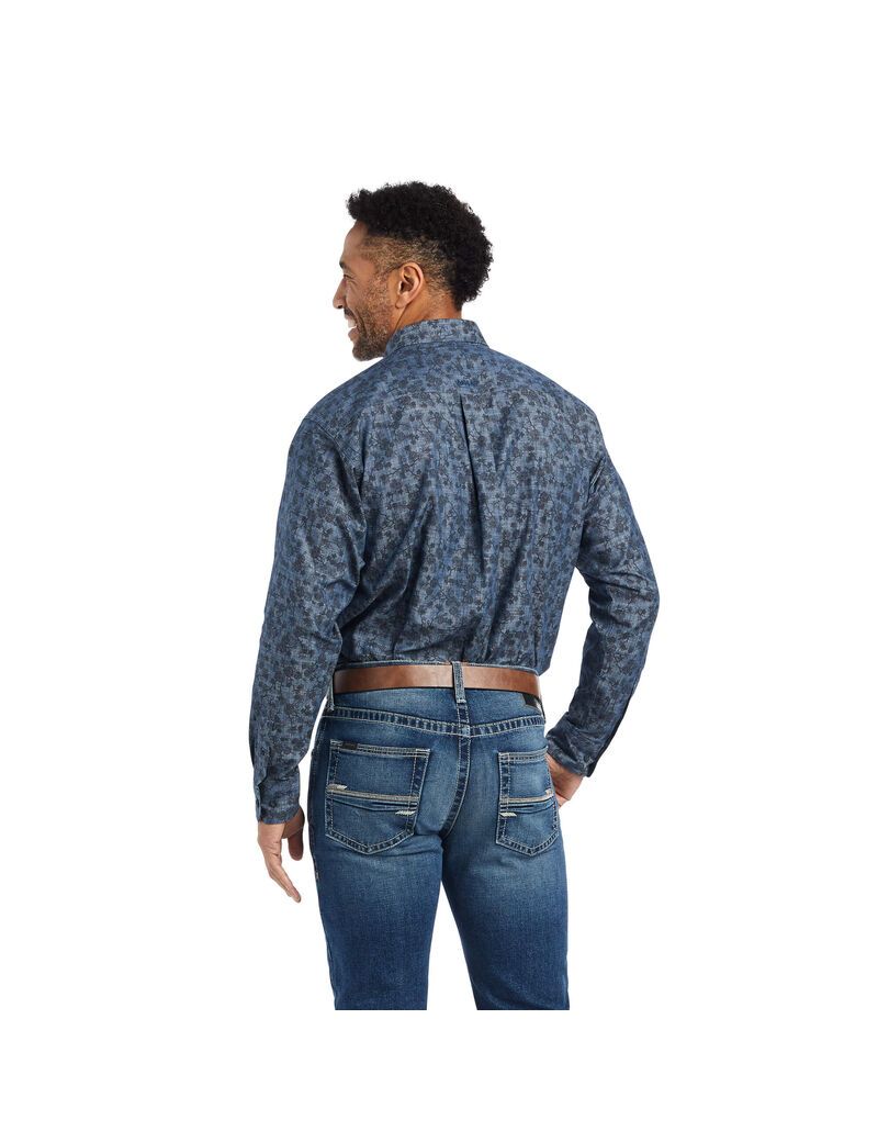 Chemises De Costume Ariat Girard Classiche Fit Bleu | 612754UQX