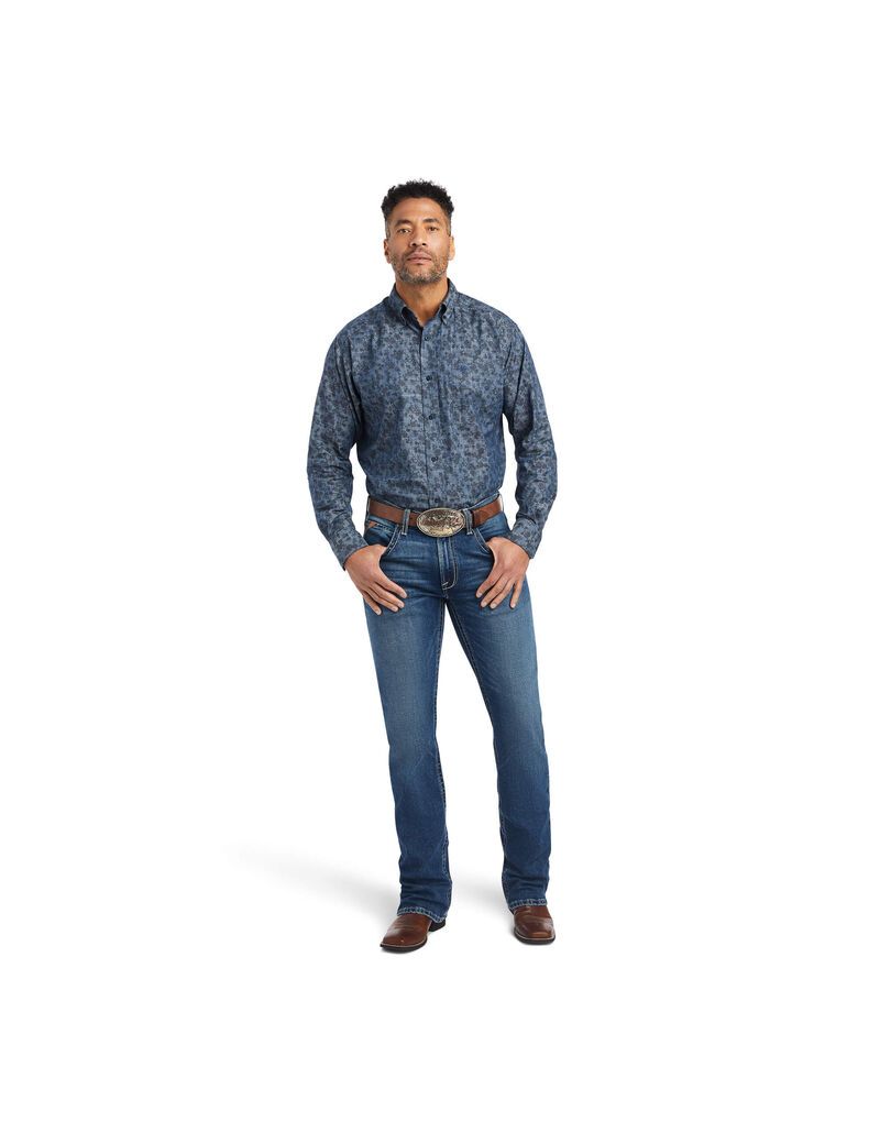 Chemises De Costume Ariat Girard Classiche Fit Bleu | 612754UQX