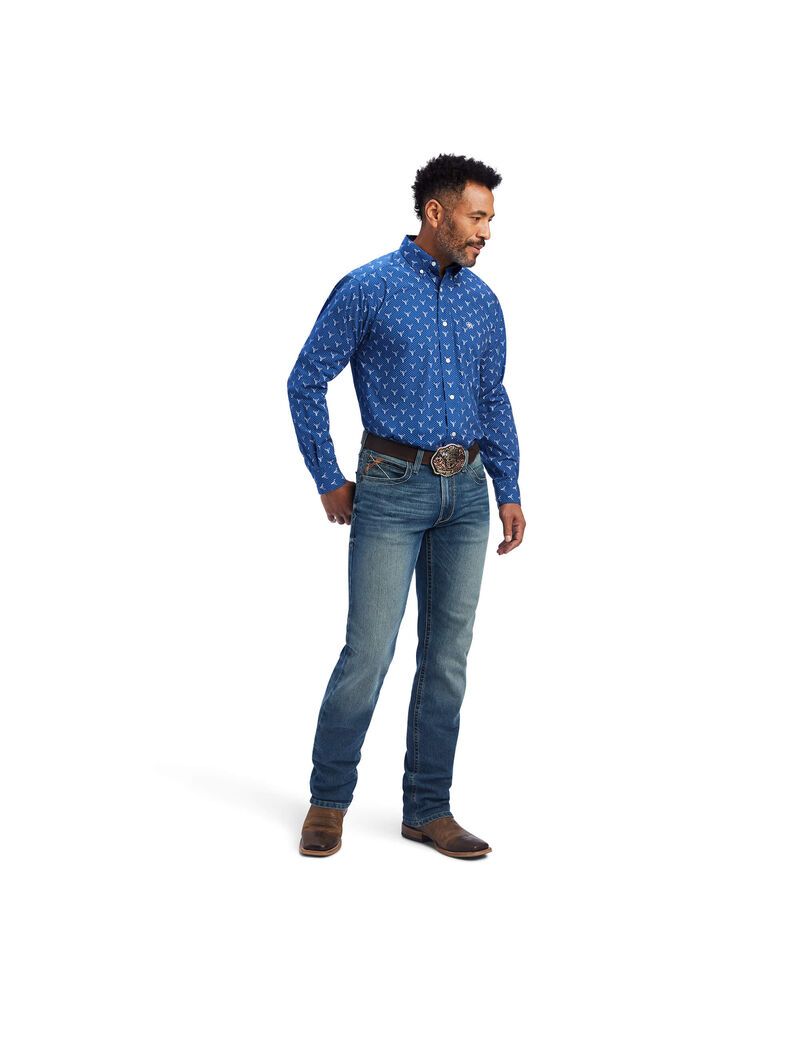 Chemises De Costume Ariat Jai Classiche Fit Bleu Royal Bleu | 720619WRX