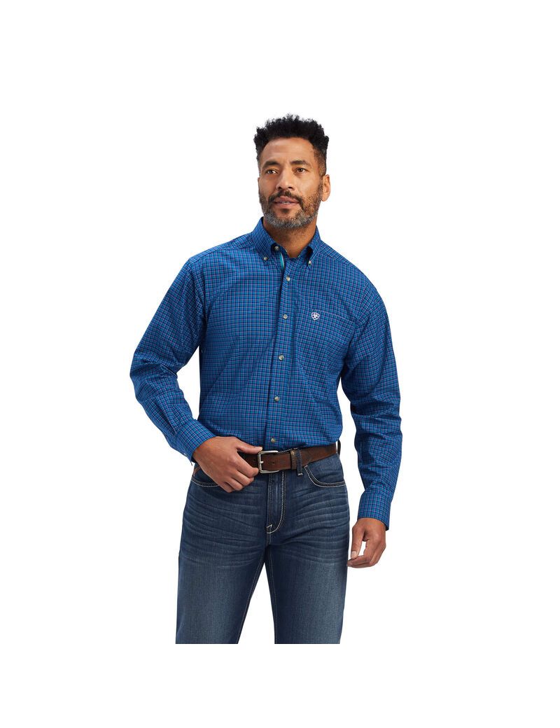 Chemises De Costume Ariat Pro Series Bertrand Stretch Classiche Fit Paon | 581940SWV